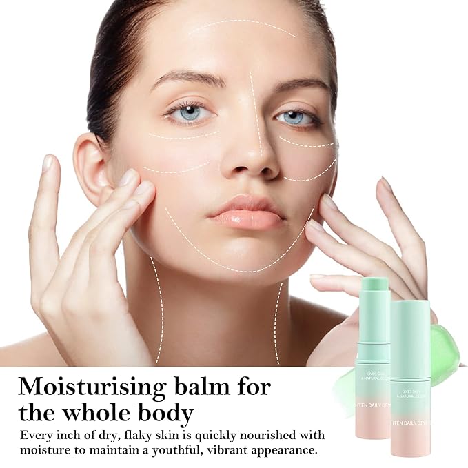 Boobeen Multi Moisturizer Balm Stick for Face, Moisture Balm Makeup Pen for Body, Hydrating Primer for Dry Skin Care,Glossy-VivaGrace Women