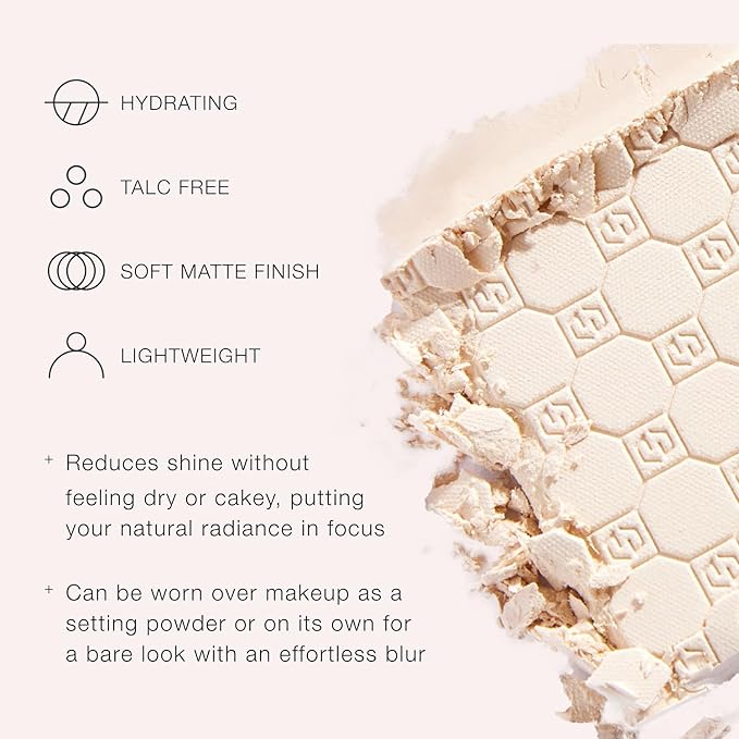 Jouer Soft Focus Hydrate & Setting Powder - Pressed Powder with Matte Finish - Blurring Powder for Fine Lines and Pores - Set Face Makeup Foundation or Concealer - Medium-VivaGrace Women
