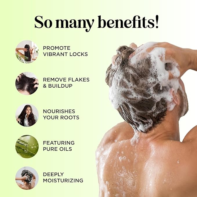 Sulfate Free Shampoo and Conditioner Set - Tea Tree Sage and Rosemary Shampoo and Conditioner for Dry Flaky Scalp Care - Deep Cleansing Color Safe Shampoo and Conditioner for Damaged Dry Hair Care-VivaGrace Women