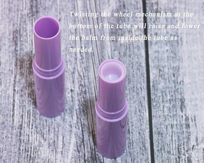 0.14oz Empty Flavored Lip Balm Container Tubes Plastic Homemade Moisturizing Lip Stick with Caps Bulk Fit for Women Adult DIY Making Supplies, 25 Count (Purple)-VivaGrace Women
