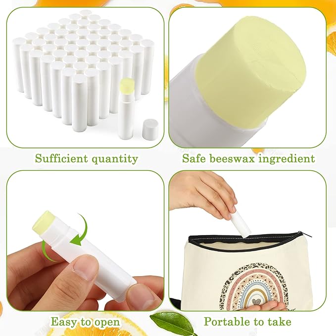 400 Count Lip Balm Bulk with Jasmine, Cherry, Lemon, Blueberry, Rose Flavors Lipstick Prevent Dryness and Chapping Natural Moisturizer For Dry Lips, Unlabeled Filled-VivaGrace Women
