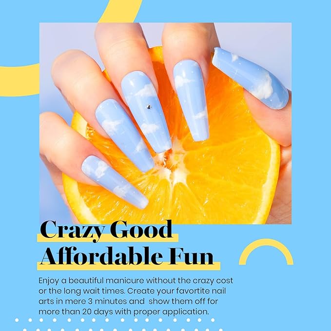 Beetles Blue Gel Nail Polish Kit with Uv LED Light, Base and Top Coat Gel Starter Kit, Soak Off Light Blue Polish Set with Mini Nail Lamp Nail File for DIY Home Salon Manicure Gift for Women