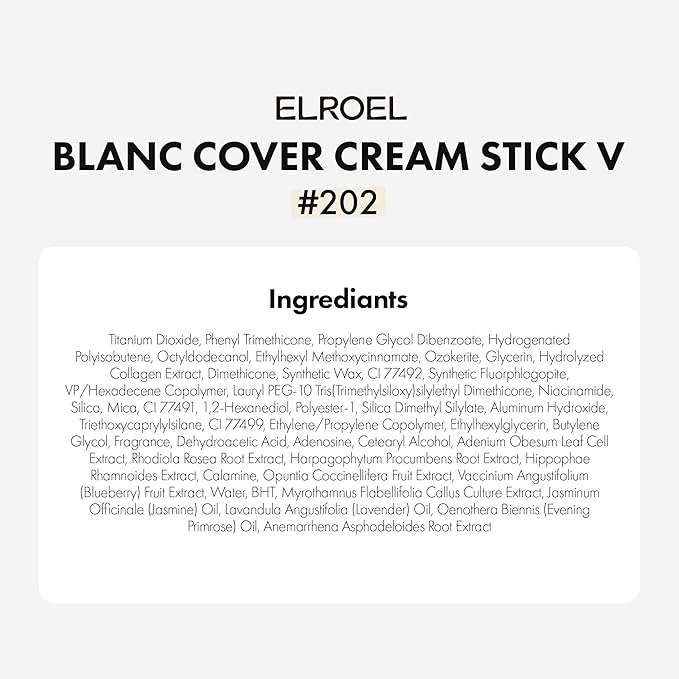 Blanc Cover Cream Stick V White - Korean Color-Changing Foundation Stick with Volufiline - Medium to Full Coverage Dewy Finish Base Makeup - Dual-Ended with Detachable Brush (202 Natural)-VivaGrace Women