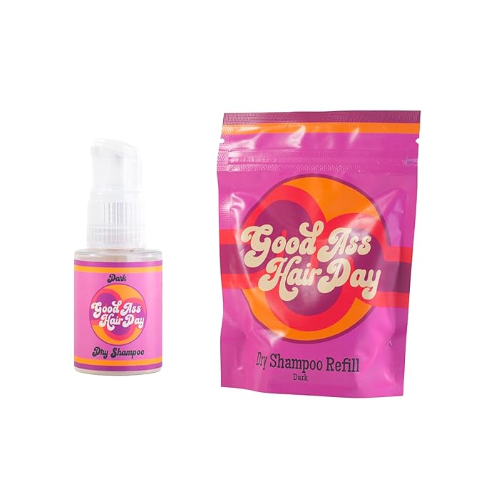 Powder Dark Dry Shampoo Bottle + Refill Bundle, All Natural, Handmade in WI-VivaGrace Women