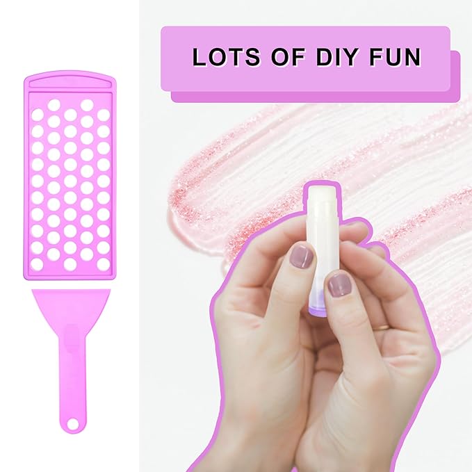 Lip Balm Filling Tray and Spatula (2 Sets) - Fast and Easy To Use - Just Pour & Spread - Instantly Fills 50 Lip Balm Containers (sold separately) - Make Your Own Natural Lip Balm Chapsticks at Home-VivaGrace Women