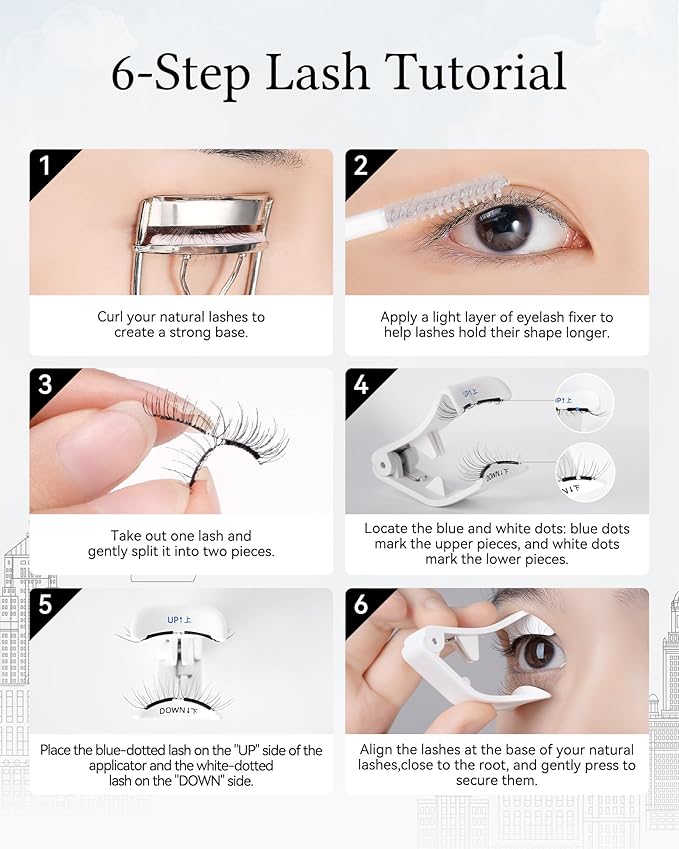 Soft Magnetic Eyelashes Kit with Applicator, No.12 Iris Black, Reusable Glue-free Wispy Magnetic Lashes, Cruelty-free False Lashes, Waterproof, Lightweight, Suit for Heavy Makeup-VivaGrace Women