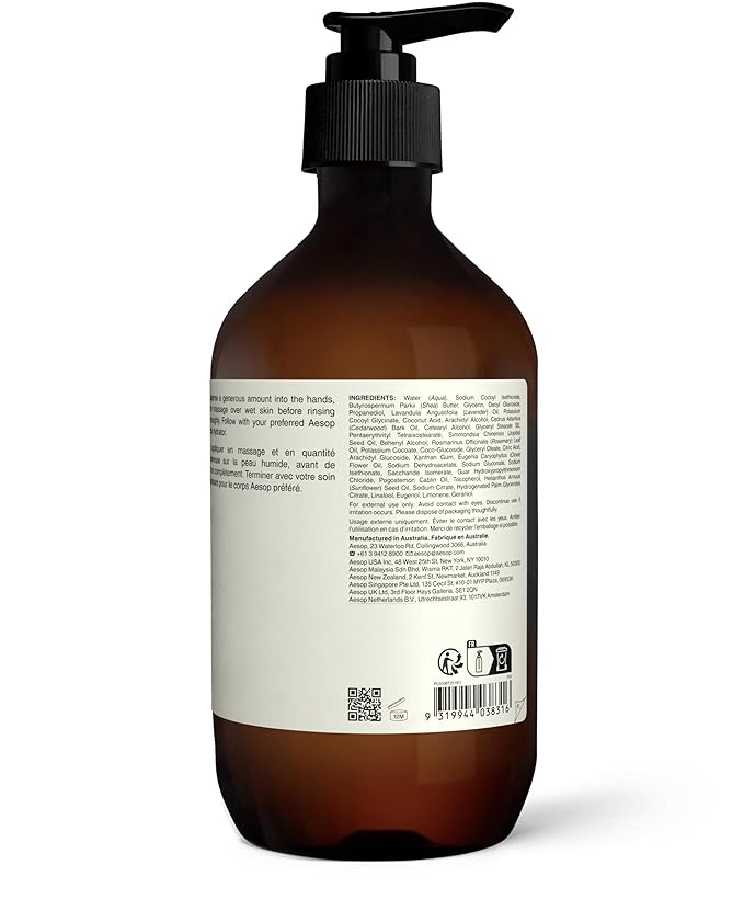 Aesop Eleos Nourishing Body Cleanser | Hydrating Ingredients For Refreshed, Soft Skin | Enriched With Emollients, Humectants, Purifying Botanicals | 500mL / 16.9oz-VivaGrace Women