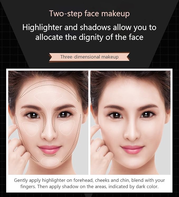 BIOAQUA Play 109 Face Stick Contour Duo 2 in 1 Highlighter Pencil (#02 IVORY WHITE / LIGHT COFFEE)-VivaGrace Women