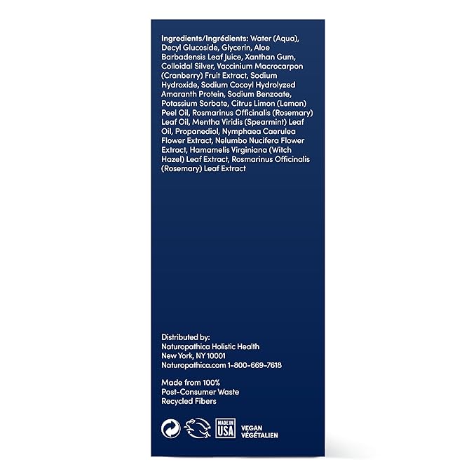 Naturopathica Colloidal Silver and Salicylic Acid Acne Clearing Cleanser, Reduce Blemishes and Acne Scars, Clarifying Face Wash for Men and Women, 5 fl oz-VivaGrace Women