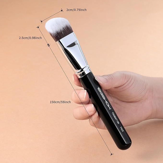 Foundation Brush, EIGSHOW Pro Slanted Brushes Angled Bristles Mask Kabuki Face Brush Perfect for Powder Liquid Cream Buffing Blending (F625)-VivaGrace Women