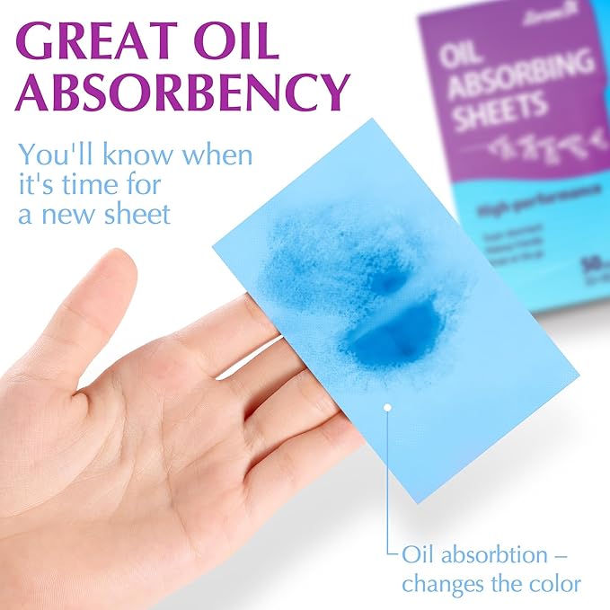 Premium Oil Absorbing Sheets for Face - 3 pack (150 sheets) - Makeup Friendly Oil Blotting Sheets for Face - Blotting Papers for Face with Oily Skin-VivaGrace Women