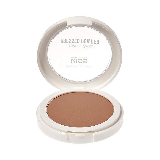 KISS Cover and Care Acne Control Pressed Powder Shine Free Face Light Weight Makeup Setting Powder - APP415 (Mocha)-VivaGrace Women