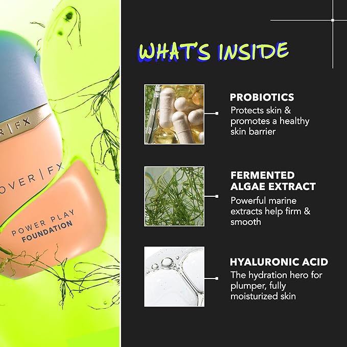 COVER FX Power Play Foundation - Shade M3 - Buildable Full Coverage - Waterproof Sweat-Proof Transfer-Proof - Natural Matte Finish - All Skin Types-VivaGrace Women