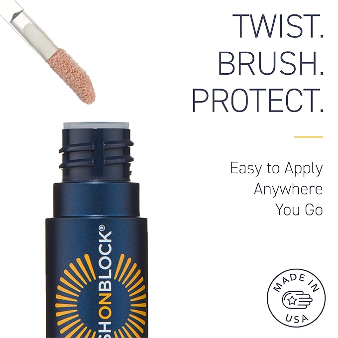 Brush On Block Sun Shine Protective Lip Oil SPF 30, Mineral Protection from UVA/UVB & Blue Light, Hydrating, Cruelty-Free, Gluten-Free, & Vegan, Nude-VivaGrace Women
