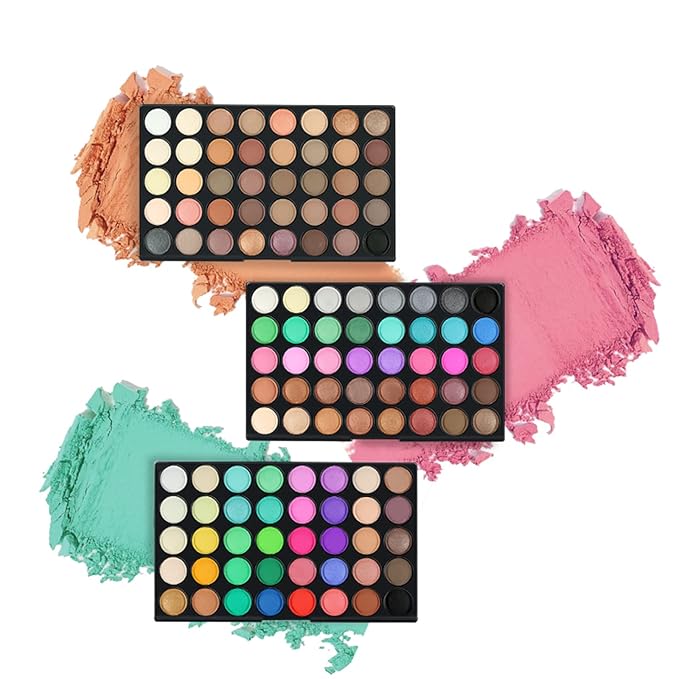 Pure Vie All-in-One Holiday Gift Surprise Makeup Set Essential Starter Bundle Include Eyeshadow Palette Lipstick Concealer Blush Mascara Eyeliner Face Powder Lipgloss Brush - Full Makeup Kit for Women-VivaGrace Women