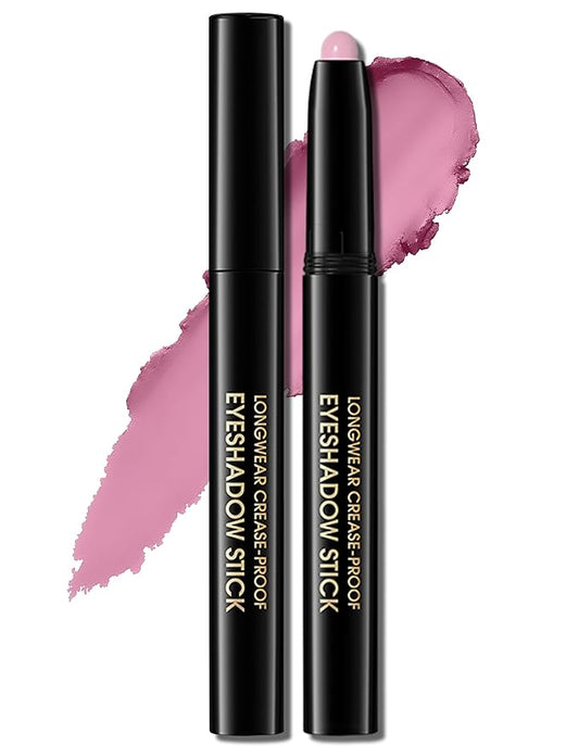 Erinde Waterproof Eyeshadow Stick, Cream Eye Shadow Stick, Long-Lasting, Crease-Proof, Cream to Powder Buildable & Blendable Eye Shadow Pencils Crayon, Vegan & Cruelty-Free, 05 Pink-VivaGrace Women