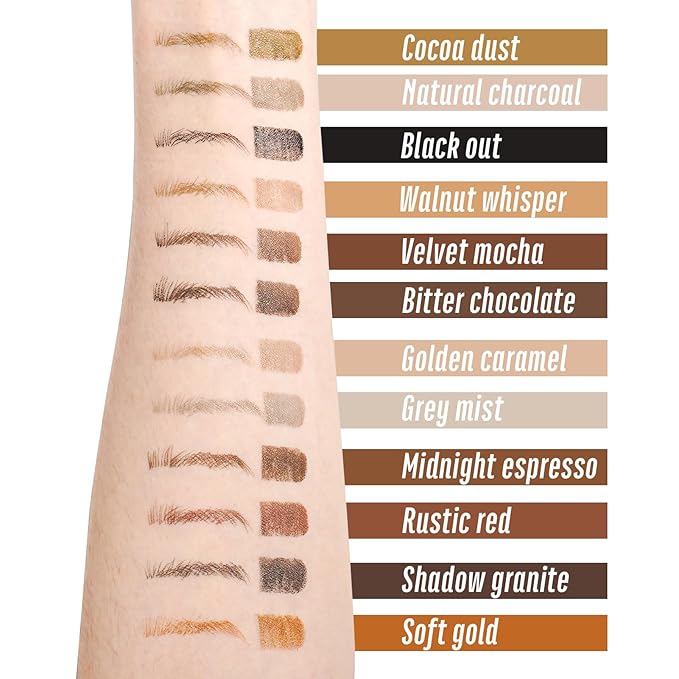 Eyebrow Pencil Black, Microblading Eyebrow Pen for Women, Long lasting Black Brow Pencil for 24H Perfect Brows, Hair Like Strokes, Smudge-Proof YES.EYE DO (Black Out- Natural Black)