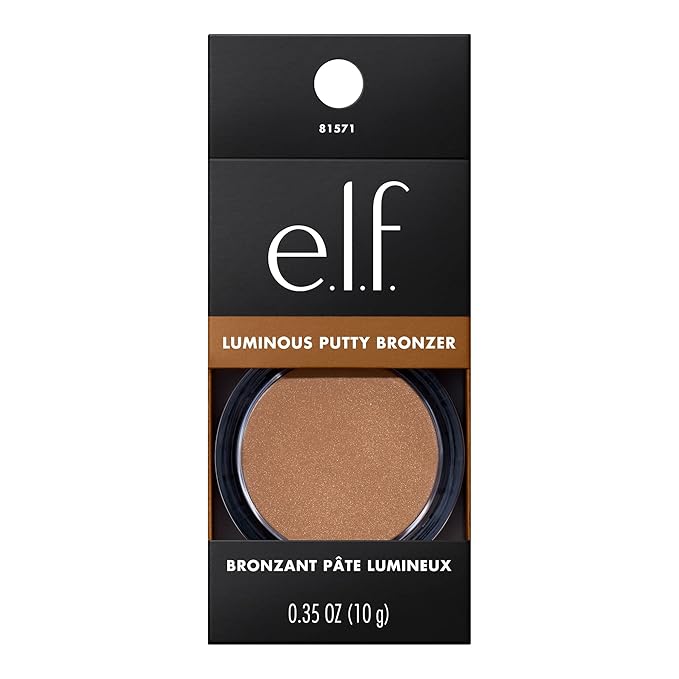e.l.f. Luminous Putty Bronzer, Lightweight Putty-to-Powder Bronzer For A Radiant, Glowing Finish, Highly Pigmented, Vegan & Cruelty-Free, Sun Chaser-VivaGrace Women