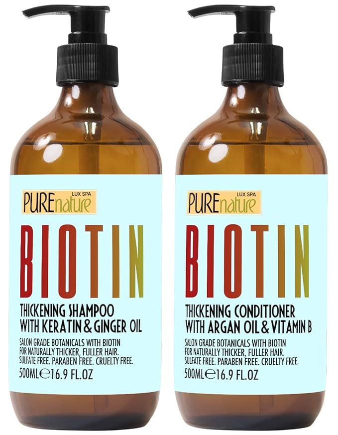 Biotin Shampoo and Conditioner Set - Volume Boosting Formula for Men and Women to Help Thinning Hair - Sulfate and Paraben Free with Thickening Properties - Volumizing Products to Improve Fullness-VivaGrace Women