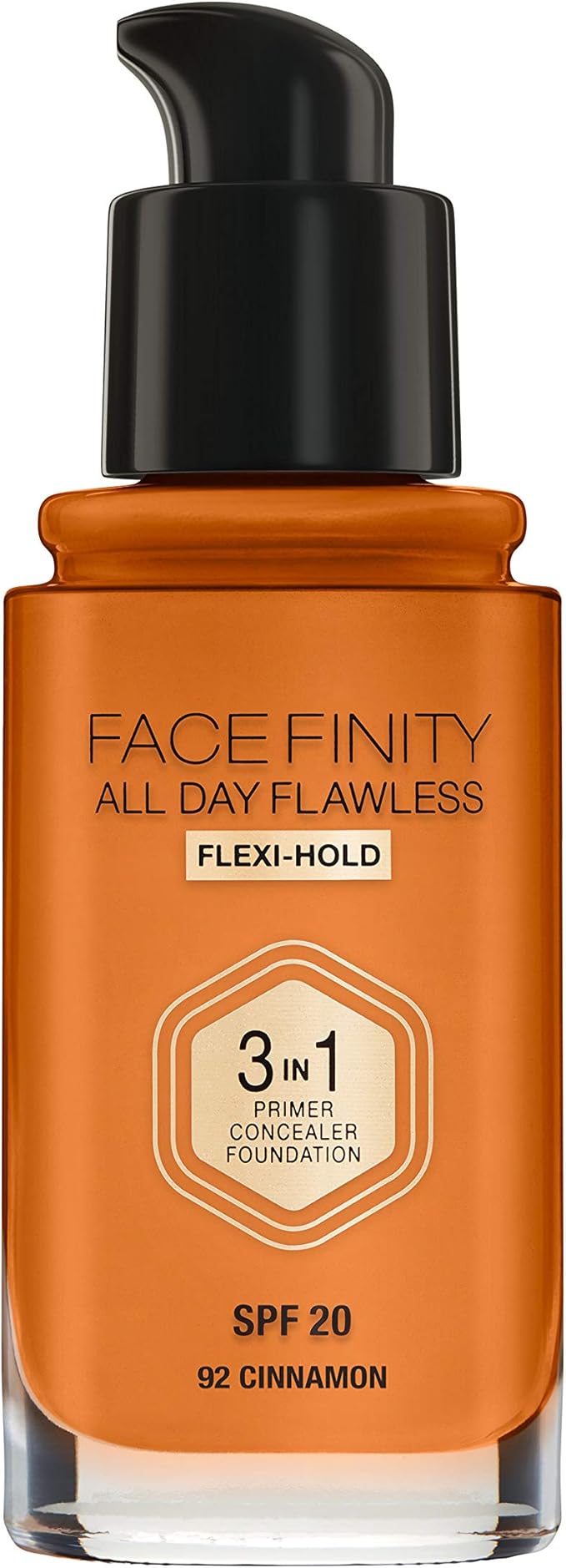 Max Factor Facefinity 3-in-1 All Day Flawless Foundation SPF 20#092 Cinnamon 7.05 Ounce-VivaGrace Women