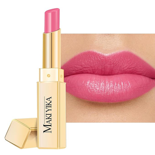 MAKI YIKA Moisture Pink Lipstick for Women Hydrate Lip Balm for Dry Cracked Lips Weightless Glossy Lip Color Juicy Finish,MA062 Pastel Pink-VivaGrace Women