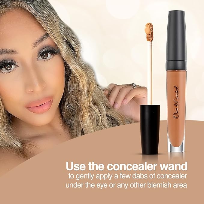 Frankie Rose Cosmetics Our Lil’ Secret Concealer – Sweat-Proof & Matte Under Eye Concealer, Long Lasting Concealer Full Coverage For Fine Lines, Dark Circles & Hide Imperfections - Truffle-VivaGrace Women