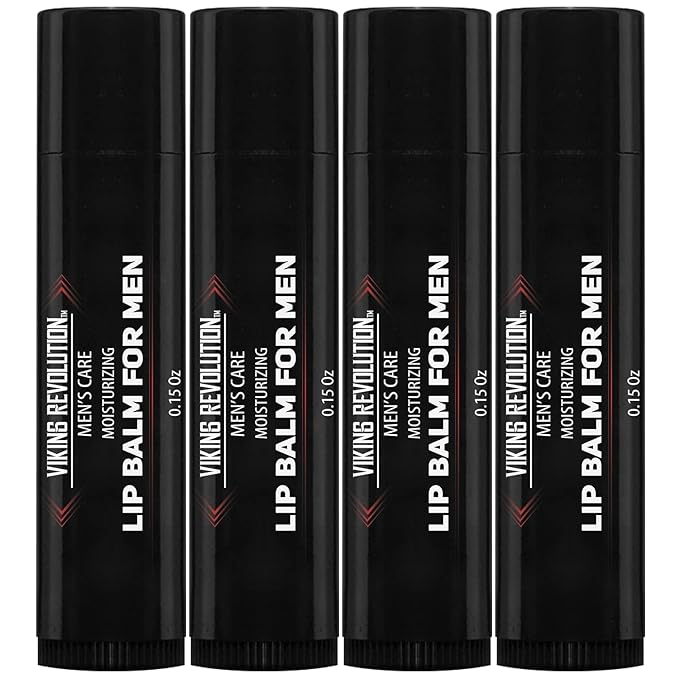 Viking Revolution All Natural Lip Balm - Moisturizer for Dry, Cracked, Chapped Lips (4 Pack)-VivaGrace Women