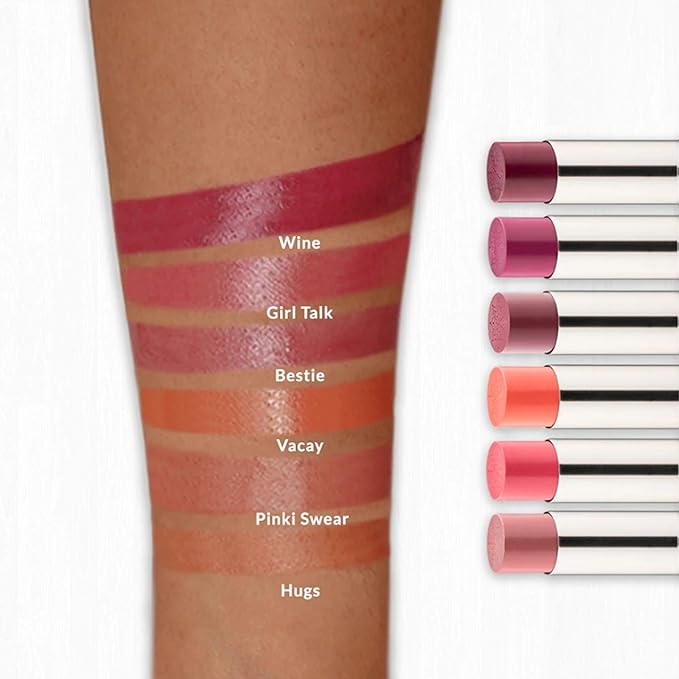 Best Balm Forever Tinted Lip Balm by VASANTI - Lip Moisturizer With Natural Oils and Butters for Hydration and Long Lasting Comfort - Vegan, Paraben Free (Girl Talk - Pink Raspberry)-VivaGrace Women