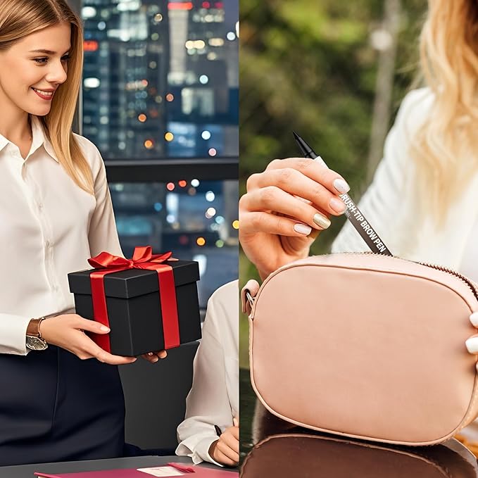 iMethod Eyebrow Pen - Eyebrow Pencil,2-in-1 Eyeliner Dual-Ended Microblading Eyebrow Pencil Long Lasting Waterproof Hair-Like Brow Pencil,with Eyebrow Brush,Eyebrow Pencils for Women,Brown-VivaGrace Women