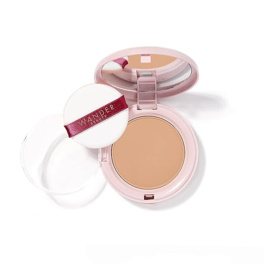 Wander Beauty Wanderlust Powder Foundation - Golden Medium - Blur & Even Skin Tone - Perfect & Hydrate With Hyaluronic Acid, Aloe, Honeysuckle, & Vitamin E - Lightweight, Buildable Coverage - 0.31 oz-VivaGrace Women