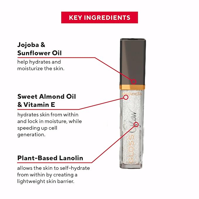 Mirabella Glow Duo, LED Lit Lip Gloss & Hyaluronic Pressed Powder Gift Set - Universal Pressed Powder with LED Light & Mirror - Talc-Free, Paraben & Gluten Free-VivaGrace Women