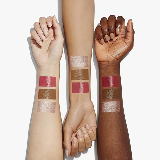 3Pcs Liquid Contour Makeup Trio with Bronzer Shade, Blush, Highlighter for Sculpted Makeup, Matte Finish Liquid Contour Set Easy to Create a Lightweight Look, Longwear Waterproof Formula (2, 8, 13)-VivaGrace Women
