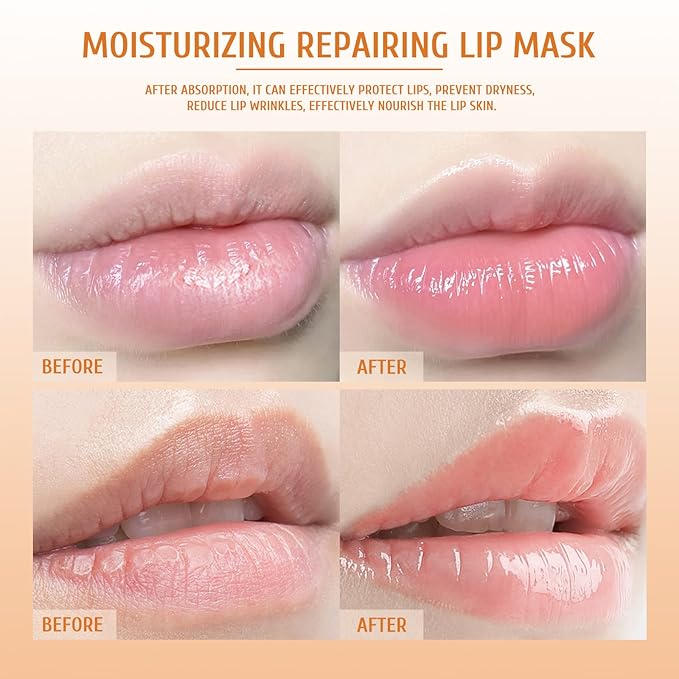 4Pcs Honey Lip Mask Pot, Moisturizing Honey Lip Masks-VivaGrace Women