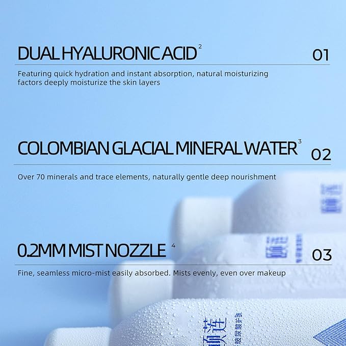 YILIAN Face Mist Natural Facial Spray with HA, Soothing and Calming Sensitive Skin, 10.14 fl. oz.-VivaGrace Women