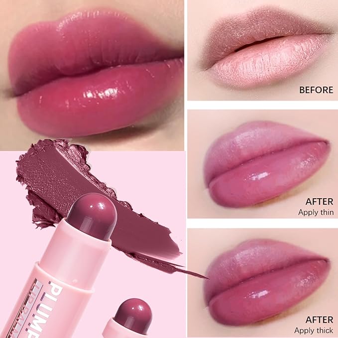 Color Lip Balm Hydrating, Tinted Lip Balm for Women, Lip Lightening Balm for Dark Lips, Lip Balm For Dry Cracked Lips, Moisturizing Plumping Lip Balm, Lip Treatment for Very Dry Lips, 4.8G-VivaGrace Women