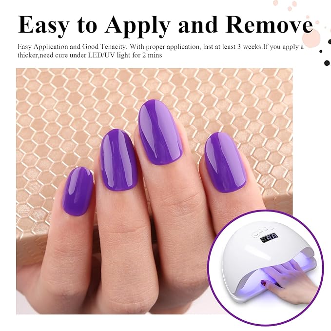 Imtiti Lavender Purple Gel Nail Polish, UV LED Soak Off for Manicure Salon & DIY Nail Art at Home, 0.5 Fl Oz