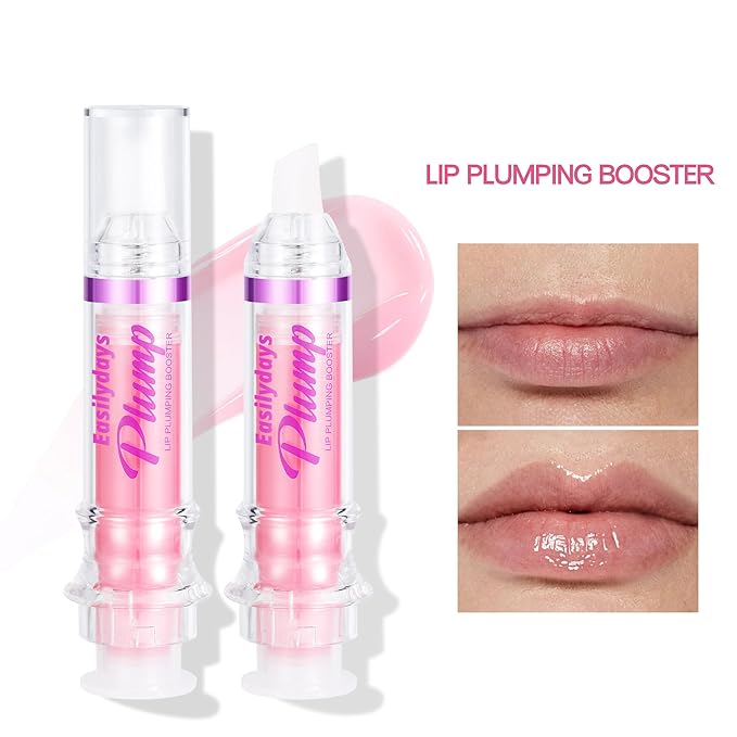 Lip Plumping Booster, Spicy Lip Lipstick, Lifter Gloss, Hydrating, Volumizes & High-Shine Lip Plumping Lip Glass Mirror Lip Glaze Lip Makeup, Plump & Pout Lip Plumper for Women Girls (#02)-VivaGrace Women