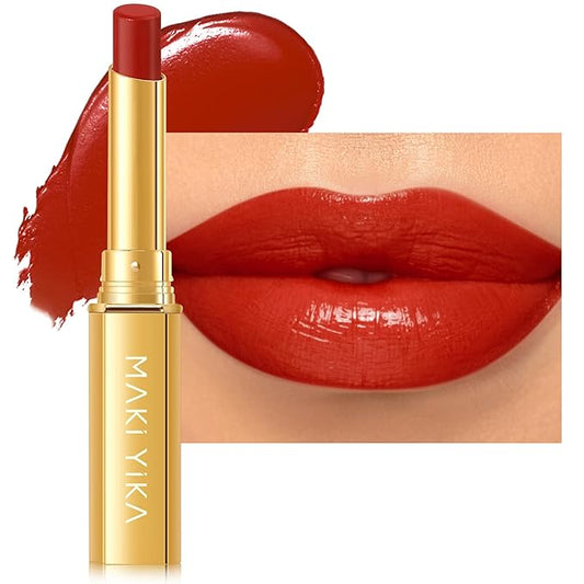 MAKI YIKA Red Lipstick for Women Moisture Hydrate Lipsticks Glossy Coral Lipsticks Sheer Finish Lightweight Tinted Lip Balm(Z05 Coral Moon)-VivaGrace Women
