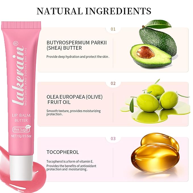 4 Color Glossy Lip Butter Balm, Moisturizing Lip Gloss Butter Non Sticky High Shiny Finish Lip Glow Oil, Natural Plumping Lip Tint Lip Care & Repair Lip Mask for Soft & Smooth & Protect Dry Lip-VivaGrace Women