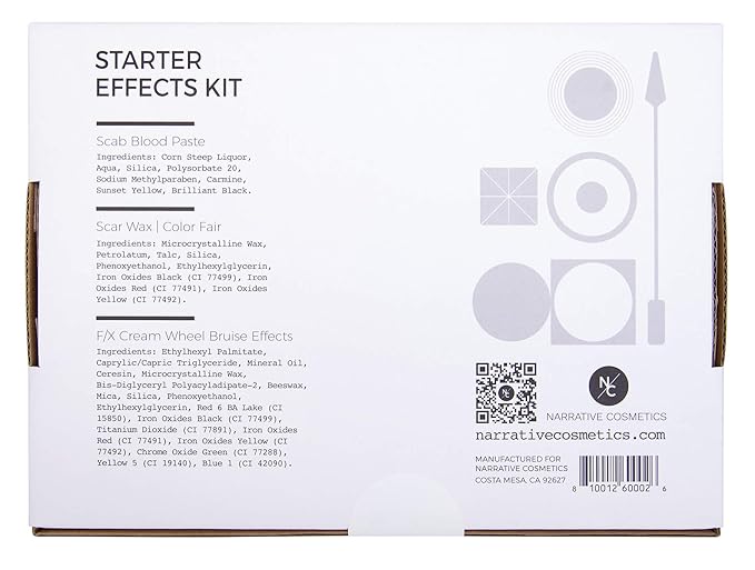 Starter Effects Kit, 6-Color Bruise Wheel, Scar Wax, and Scab Blood Paste, Professional SFX Makeup Set With Applicators-VivaGrace Women