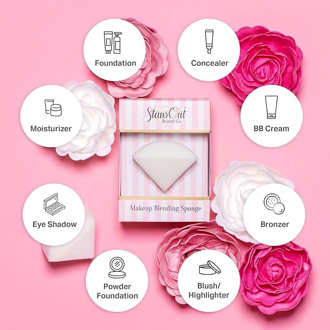 StansOut Memory Foam Makeup Sponge – No-Water-Needed Blender for Liquid, Cream & Powder Foundation – Airbrush Finish, Flawless Application-VivaGrace Women