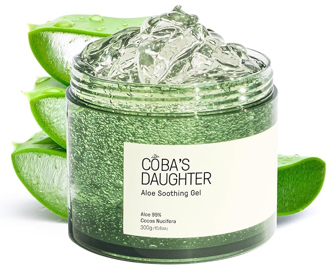 COBA'S DAUGHTER 99% Pure Aloe for Sunburn Relief & After Sun Recovery| Coconut Scented Aloe Vera Gel |Organic Aloe Vera Gel for Face & Body - Hair Hydration & Cooling Lotion (10.6 oz)-VivaGrace Women