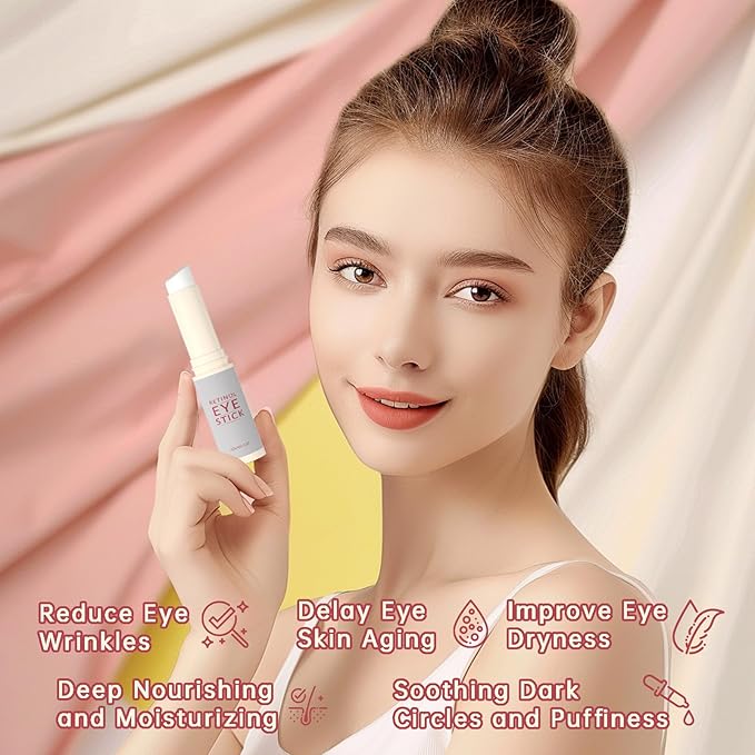 2Pcs Retinol Eye Stick, Retinol Under Eye Cream for Puffiness and Dark Circles, Hydrating Eye Cream Anti Aging for Enhanced Under Eye Nourishment.-VivaGrace Women