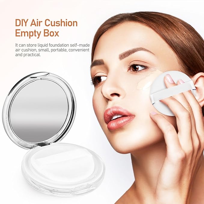 Beaupretty 2 Pieces Loose Powder Container with Puff Loose Powder Compact Case Empty Powder Case Reusable Plastic Empty Powder Case with Mirror (0.1/0.7 oz)-VivaGrace Women