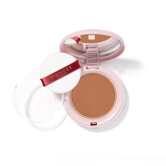 Wander Beauty Wanderlust Powder Foundation - Deep - Blurs and Evens Skin Tone - Perfects and Hydrates With Hyaluronic Acid, Aloe, Honeysuckle, & Vitamin E - Lightweight, Buildable Coverage - 0.31 oz-VivaGrace Women