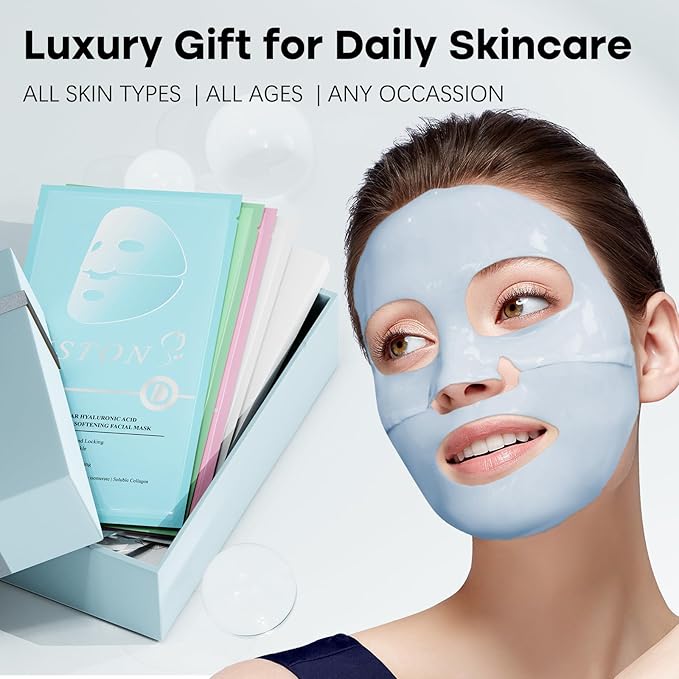 ISTON 4-in-1 Bio-Collagen Real Deep Mask Set -Plump Sagging Skin,Deep Hydration,Soothe & Repair,Nourish & Firm, Overnight Hydrogel Mask for All Skin Type-VivaGrace Women