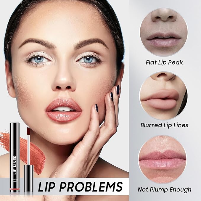 Lip Stain Peel Off - Waterproof Comfortable Vivid Color Peel Lip Liner Non-Stick Cup, Lip Tattoo Peel Off for Beauty & Charming Lip Makeup with All-Day | Vegan and Cruelty Free (#01 Nude)-VivaGrace Women