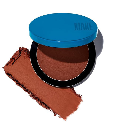 MAKE Beauty Skin Mimetic Microsuede Bronzer Powder - Matte Bronzing Powder Contour, Buildable Formula, Non Comedogenic, Long Lasting Color. Shade - Equinox for Medium to Deep Skin-VivaGrace Women
