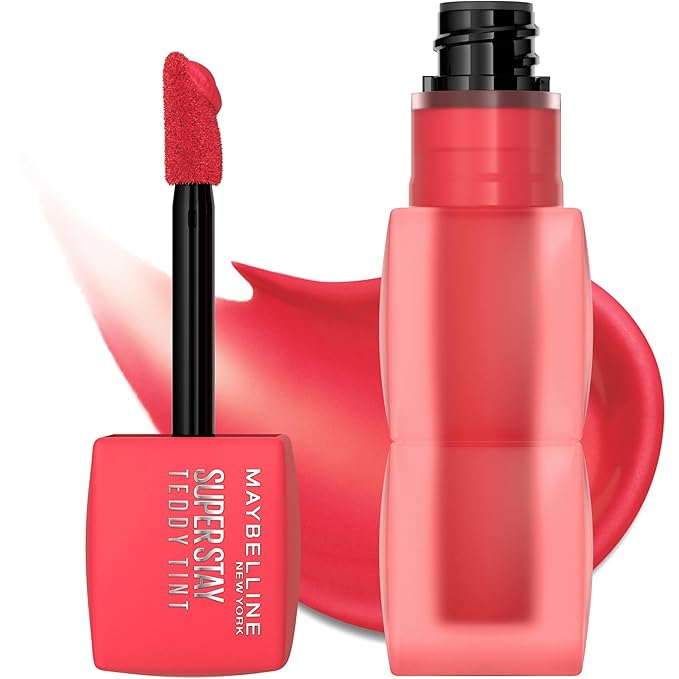 Maybelline Super Stay Teddy Lip Tint, Long Lasting Matte Lipstick For Up To 12HR Wear, July Forever, 1 Count-VivaGrace Women
