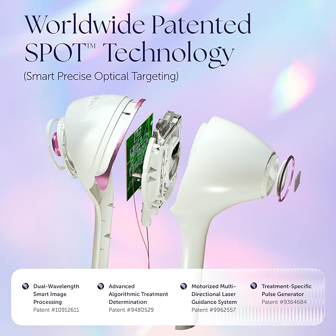 Epilaser At-Home Laser Hair Removal Device for Light Skin, Safe, Intelligent, Painless and Permanent Hair Removal for Face, Body, Bikini Line (Light Skin)